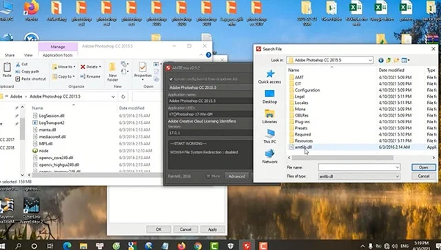 Tìm file “amtlib.dll” và ấn chọn Open