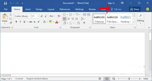 Hướng dẫn chi tiết cài đặt Word 2016 từ A đến Z và Các tính năng ấn tượng 1 Tính năng Tell Me giúp người dùng tìm nhanh tính năng cần