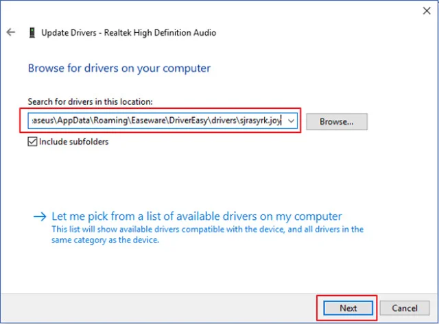 Download Driver Easy Full Crack Miễn Phí (Link Google Drive) 17 Trong phần Search for drivers in this location dán địa chỉ bạn đã sao chép ở Bước 5