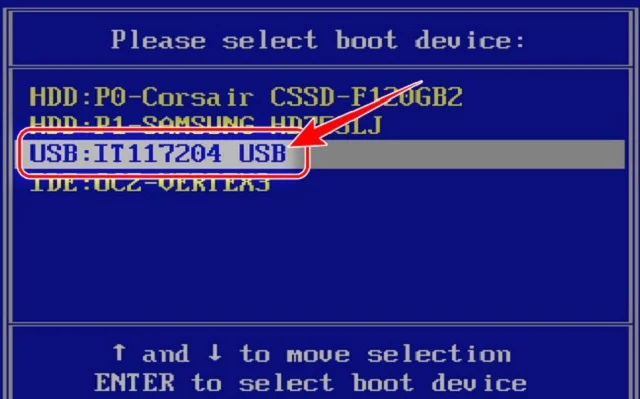 Truy cập Boot Menu chọn USB Boot