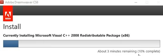 Hướng dẫn tải và cài đặt Adobe Dreamweaver CS6 13 Đợi quá trình cài đặt