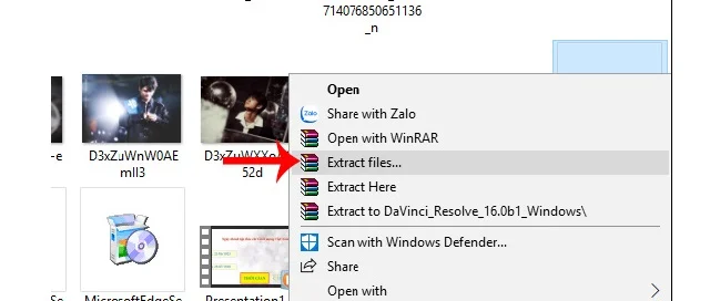 Hướng dẫn tải và sử dụng công cụ DaVinci Resolve 4 Bước 2: Tiến hành giải nén file