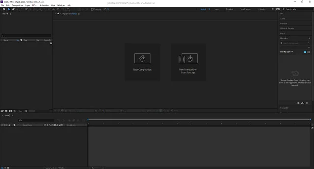 Những thông tin cơ bản về công cụ Adobe After Effects 12 Bước 5: Mở và sử dụng ứng dụng