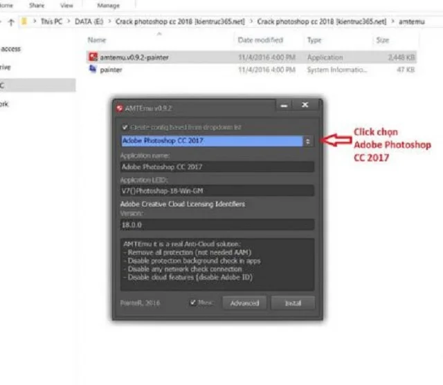 Hướng dẫn tải và cài đặt Photoshop CC 2018 full crack 10 Cách Crack Photoshop CC Full bản quyền bước 2