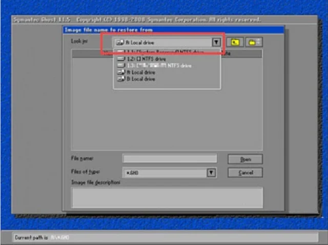 Cách ghort win10 thông qua ổ cứng bước 11