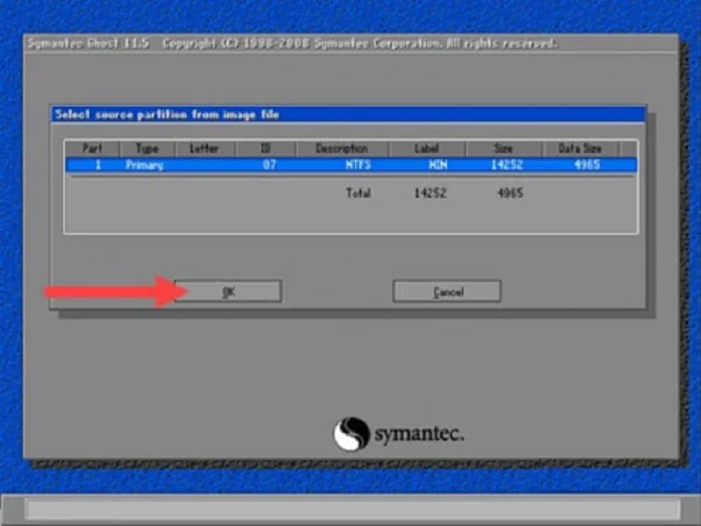 Cách ghost win10 thông qua ổ cứng bước 13.1