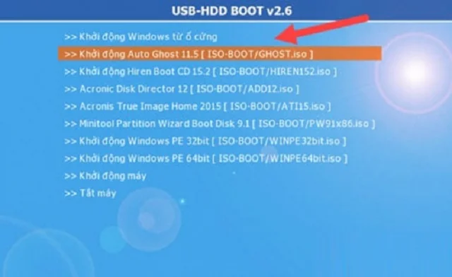 Cách ghost win10 thông qua ổ cứng bước 7