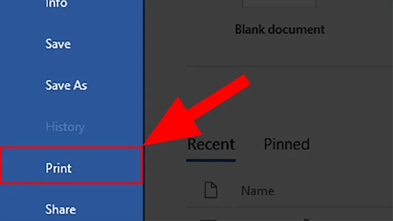 Cách in trong Word 2010 cho người mới bắt đầu 3 Chọn mục Print