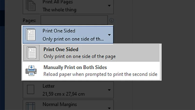 Cách in trong Word 2010 cho người mới bắt đầu 8 Print One Sided