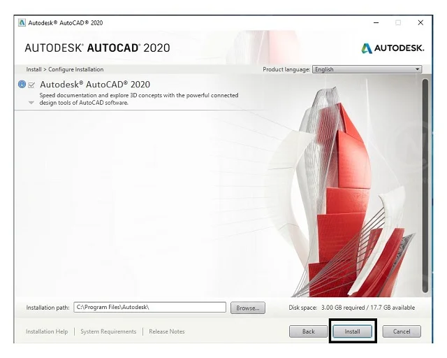 Cách tải Autocad 2020 bước 5