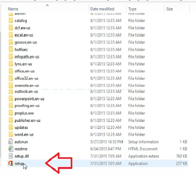 Chạy khởi động file setup