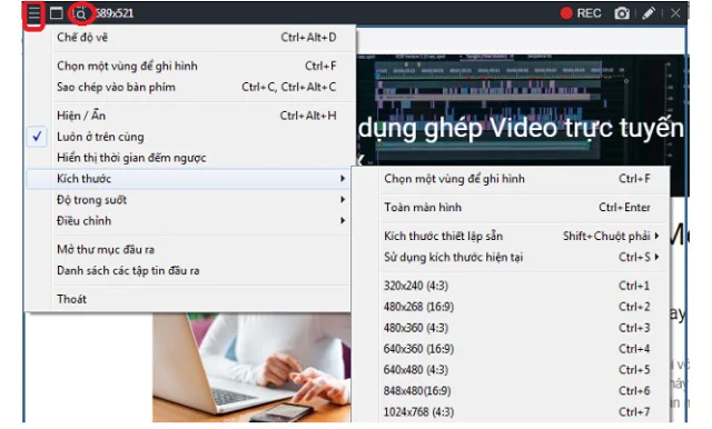 Link tải Bandicam full Crack phiên bản 6.0.1 mới nhất 17 Chế độ quay màn hình có kích thước tự chọn
