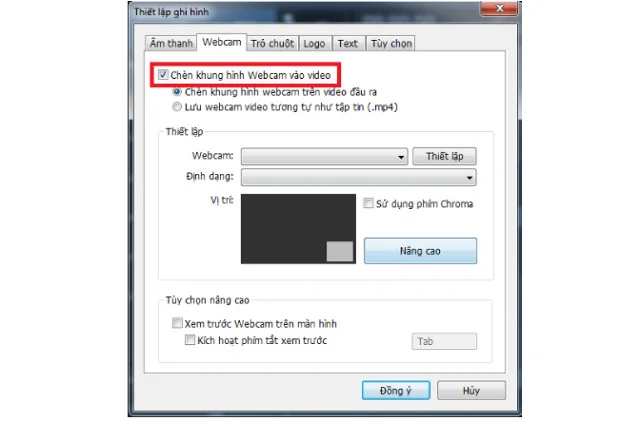 Link tải Bandicam full Crack phiên bản 6.0.1 mới nhất 21 Chèn khung hình webcam vào trong video
