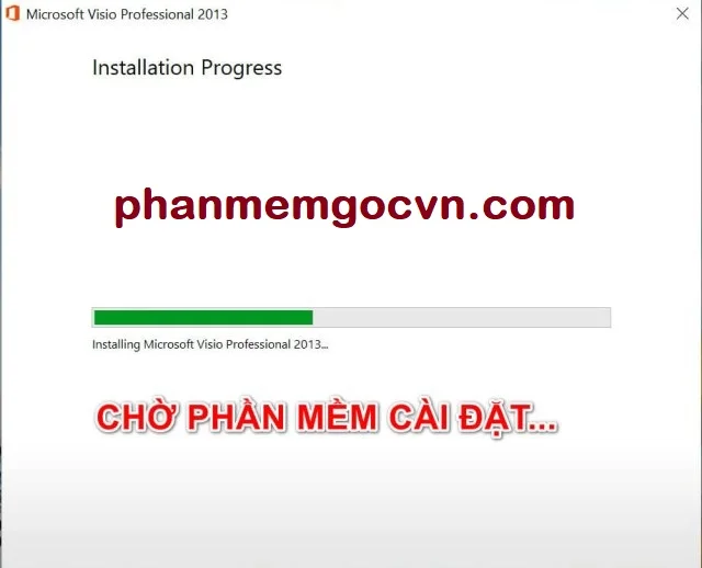 Bật mí tải và cài đặt Microsoft Visio 2013 đơn giản 6 Chờ phần mềm cài đặt