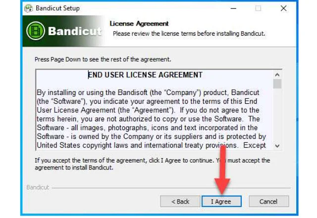 Link tải Bandicut full crack mới nhất 2023 - Google Drive 6 Chọn I Agree để đồng ý điều khoản sử dụng