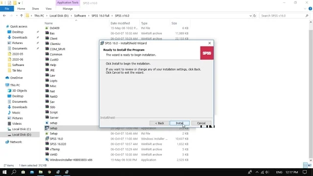 Tải về SPSS 16 và cách cài đặt đơn giản cho người mới 9 Chọn install và chờ trong vài phút