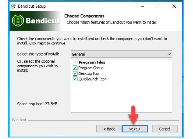 Link tải Bandicut full crack mới nhất 2023 - Google Drive 7 Chọn Next để tiếp tục