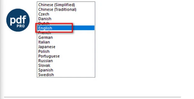 Cài đặt và sử dụng PdfFactory Pro đơn giản nhất 3 Chọn ngôn ngữ là English