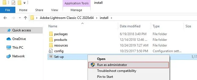 Chọn setup để bắt đầu quá trình cài đặt