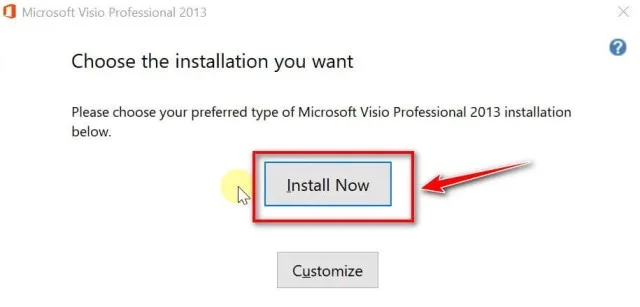 Bật mí tải và cài đặt Microsoft Visio 2013 đơn giản 5 Chọn vào mục Install Now