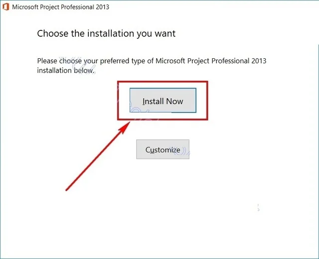 Link tải và cài đặt phần mềm Microsoft Project 2013 chi tiết 7 Click chuột vào hiệu lệnh Install Now