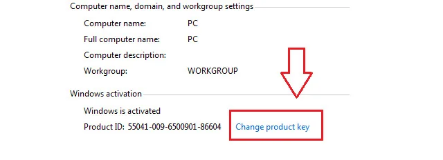 Hướng dẫn cách Crack Win 7 cho laptop một cách dễ dàng 11 Click hiệu lệnh Change Product key