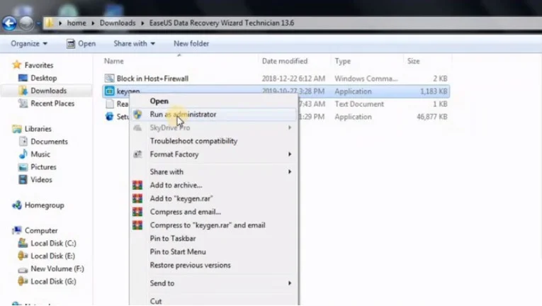 Cách Crack Phần Mềm Easeus Data Recovery Wizard An Toàn 13 khởi chạy file “Keygen“