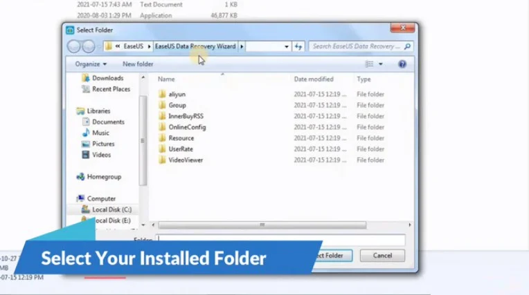 Cách Crack Phần Mềm Easeus Data Recovery Wizard An Toàn 15 Nhấn “Select Folder”
