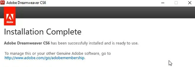 Hướng dẫn tải và cài đặt Adobe Dreamweaver CS6 14 Hoàn tất cài đặt phần mềm