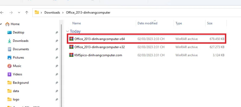 Hướng dẫn tải phần mềm Word 2013 crack full 11 Giải nén thư mục