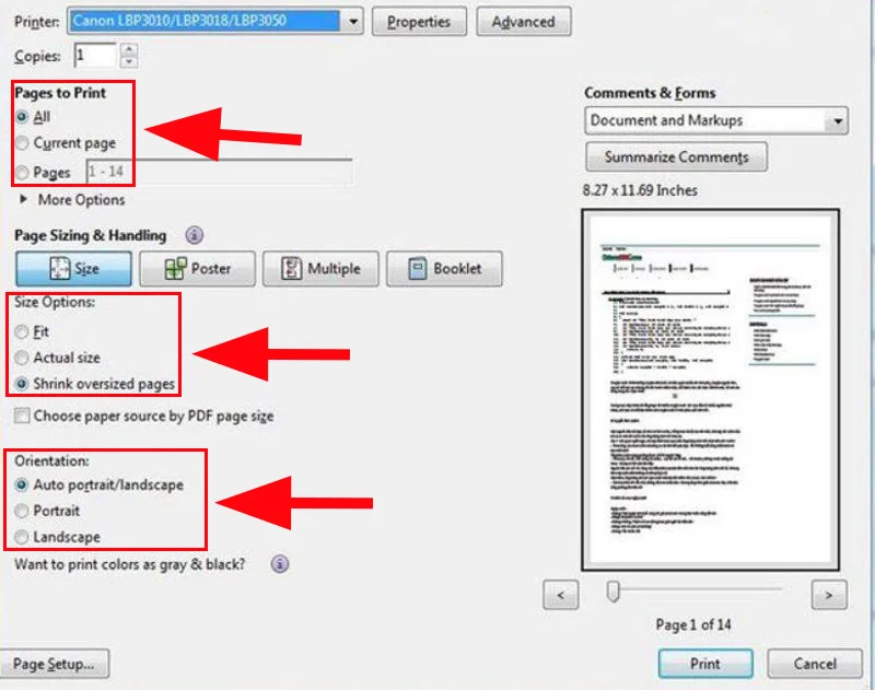 Hướng dẫn đơn giản cách in file PDF bị khóa 6 dùng tổ hợp phím Ctrl + P
