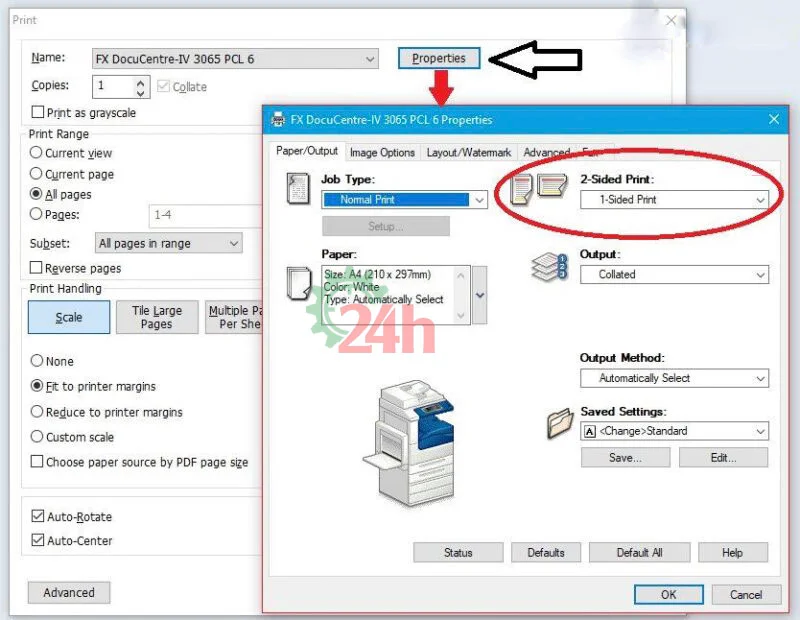 Hướng dẫn cách chỉnh và in file PDF dễ thao tác nhất 5 Tìm tùy chọn 2-Sided Print