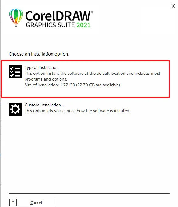Corel 2021 Bản Full Miễn Phí - Tải Nhanh Chóng 10 Chọn Typical installtion