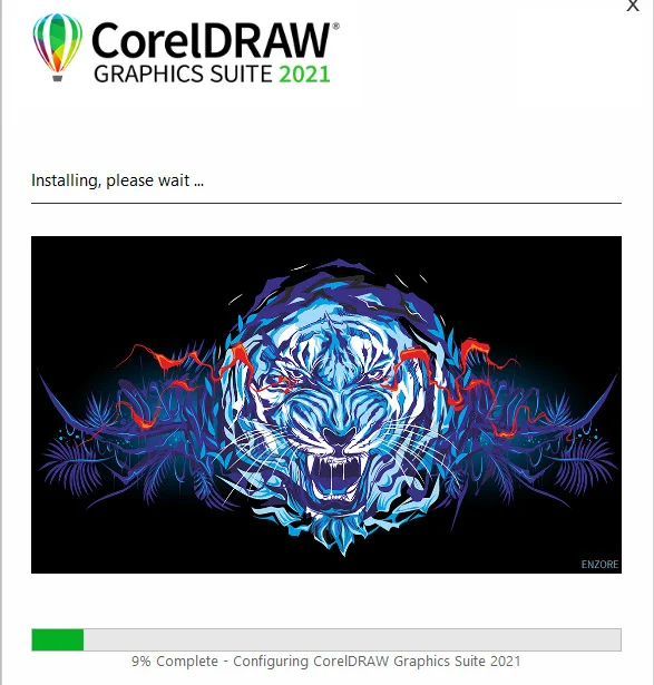 Corel 2021 Bản Full Miễn Phí - Tải Nhanh Chóng 11 Chờ phần mềm Corel 2021 hoàn tất