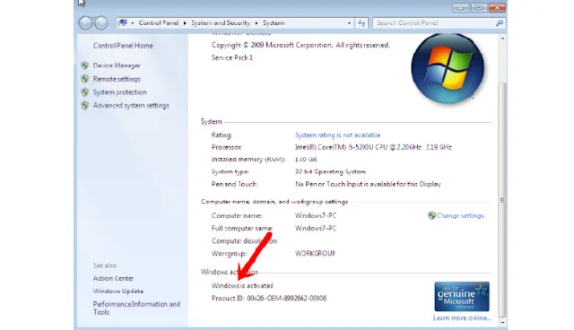 Hướng dẫn cách Crack Win 7 cho laptop một cách dễ dàng 20 Kiểm tra việc bẻ khóa đã thành công hay chưa