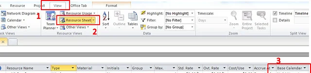Link tải và cài đặt phần mềm Microsoft Project 2013 chi tiết 12 Lịch cho tài nguyên