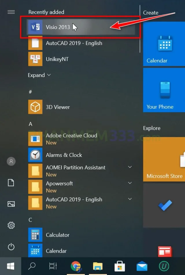 Bật mí tải và cài đặt Microsoft Visio 2013 đơn giản 7 Mở ứng dụng trong Windows