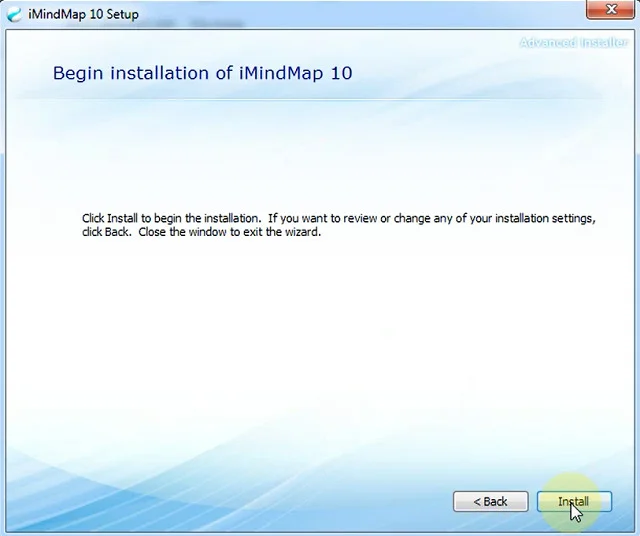 Hướng dẫn tải, cài đặt và sử dụng iMindMap miễn phí 6 Nhấn chọn lệnh Install