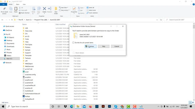 Tải và cài đặt Autocad 2007 full vĩnh viễn【Link Google Driver】 18 Nhấn vào continue để hoàn tất quá trình cài đặt AutoCAD 2007 full vĩnh viễn