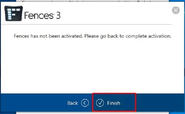 Bật mí chi tiết cách tải Stardock Fences full crack 8 Nhấn vào Finish để hoàn tất phần cài đặt