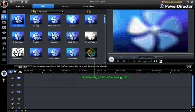 PowerDirector và những ưu điểm cần biết của CyberLink PowerDirector 17 Thư viện hiệu ứng