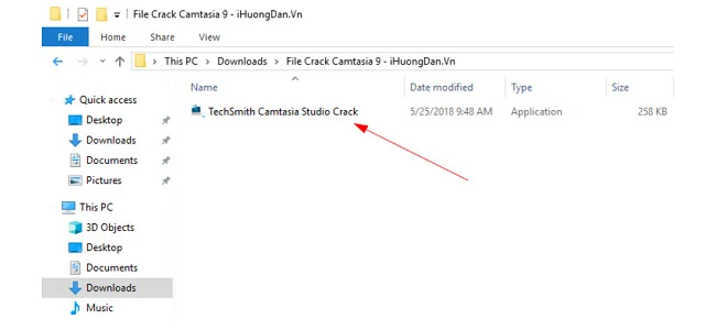 Tìm đến thư mục chứa tệp tin như hình