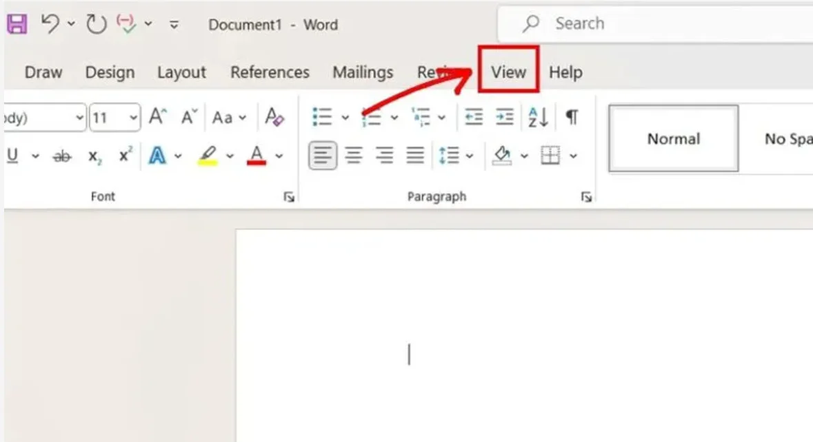 Hướng dẫn cách hiện thước trong Word trên Window và iOS 2 Vào thẻ View