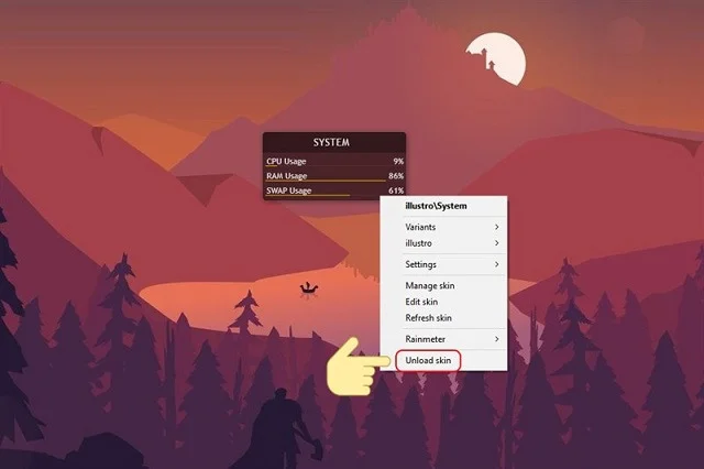 Review Rainmeter - Thủ thuật thiết kế màn hình Desktop chuyên nghiệp 9 Ấn chọn Upload Skin