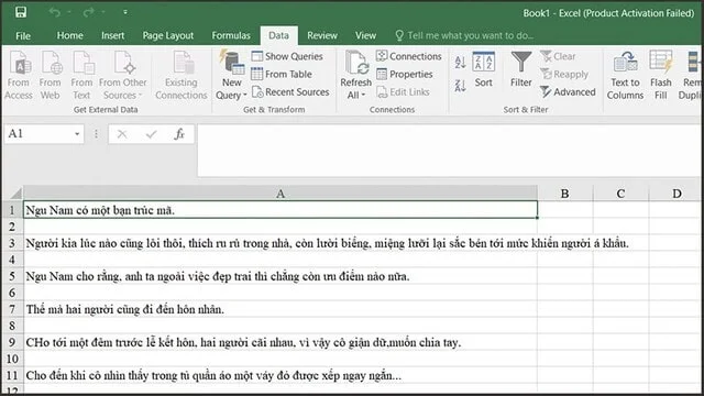 Cách copy bảng từ Word sang Excel không đổi định dạng đơn giản nhất 12 Chuyển bảng từ Word sang Excel với Plain Text and Import - Bước 11
