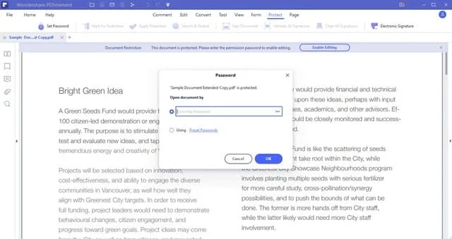 Copy file PDF bằng PDFelement