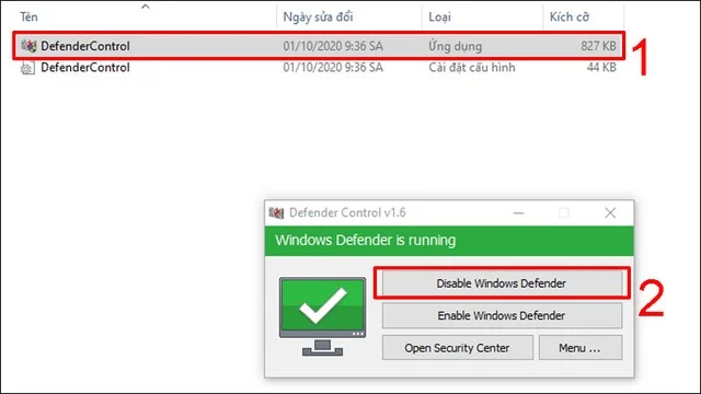 Hướng dẫn cách bật, tắt Windows Defender để bảo vệ máy tính toàn diện 4 Nhấn chuột vào mục Disable Windows Defender