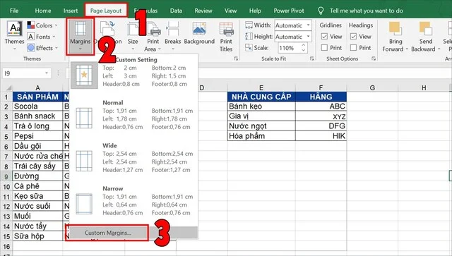 Cách căn lề trong Excel chỉ 5 giây và vài điều bạn cần ghi nhớ 5 Căn chỉnh lề Excel - Thao tác 1, 2