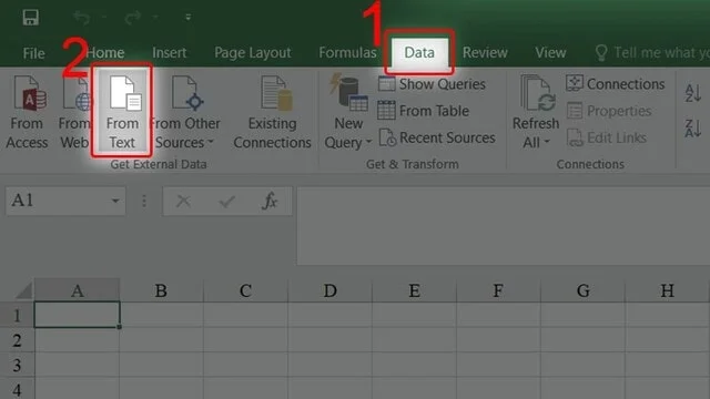 Cách copy bảng từ Word sang Excel không đổi định dạng đơn giản nhất 6 Chuyển bảng từ Word sang Excel với Plain Text and Import - Bước 5