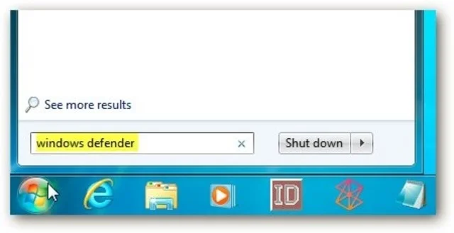 Hướng dẫn cách bật, tắt Windows Defender để bảo vệ máy tính toàn diện 8 Tìm kiếm và mở Windows Defender